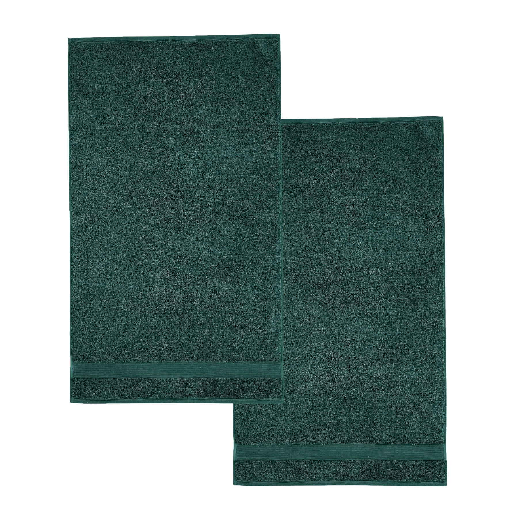 Catherine Lansfield Anti Bacterial Two Bath Sheet Towels Forest Green