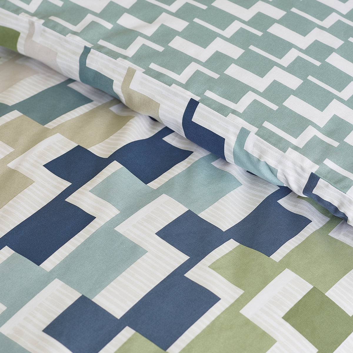 Catherine Lansfield Bryson Duvet Cover Bedding Set Blue