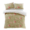 Bridgerton Penelope Floral Print Duvet Cover Bedding Set Green