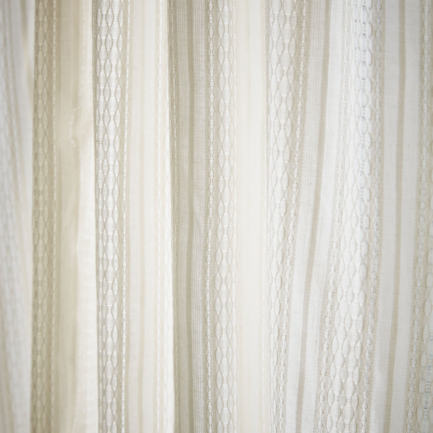 Pineapple Elephant Zofia Broderie Cotton Anglaise Ready Made Single Voile Curtain Natural