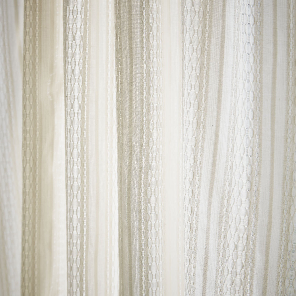 Pineapple Elephant Zofia Broderie Cotton Anglaise Ready Made Single Voile Curtain Natural