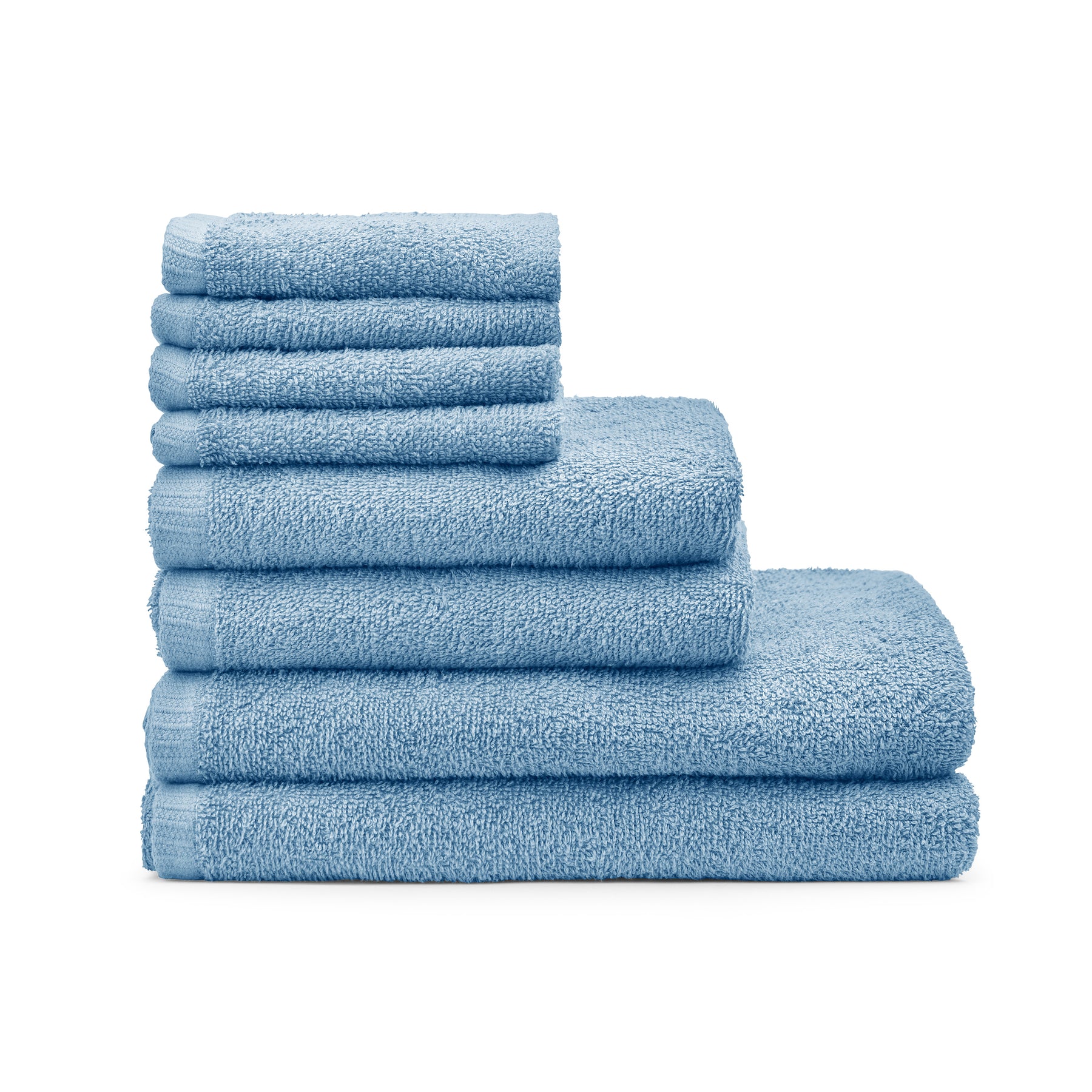 Catherine Lansfield Quick Dry Bale of Eight Towels Blue