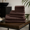 Catherine Lansfield Quick Dry Bale of Eight Towels Chocolate