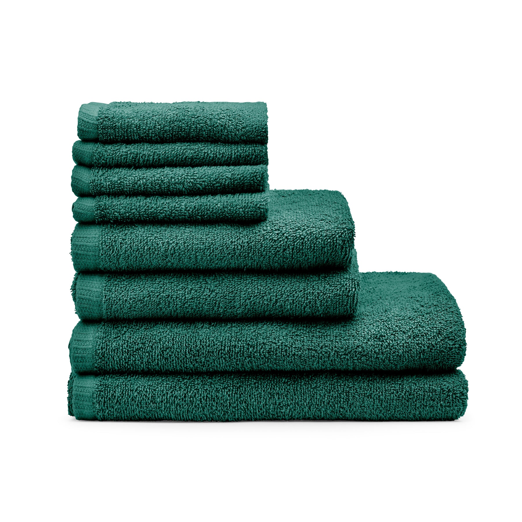 Catherine Lansfield Quick Dry Bale of Eight Towels Forest Green