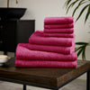 Catherine Lansfield Quick Dry Bale of Eight Towels Hot Pink