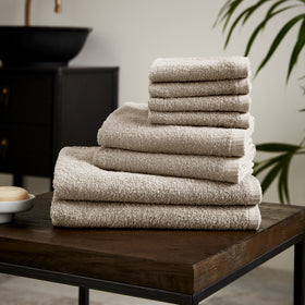 Catherine Lansfield Quick Dry Bale of Eight Towels Natural