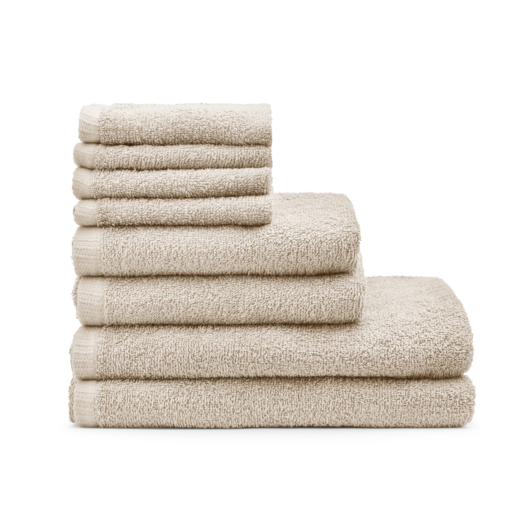 Catherine Lansfield Quick Dry Bale of Eight Towels Natural