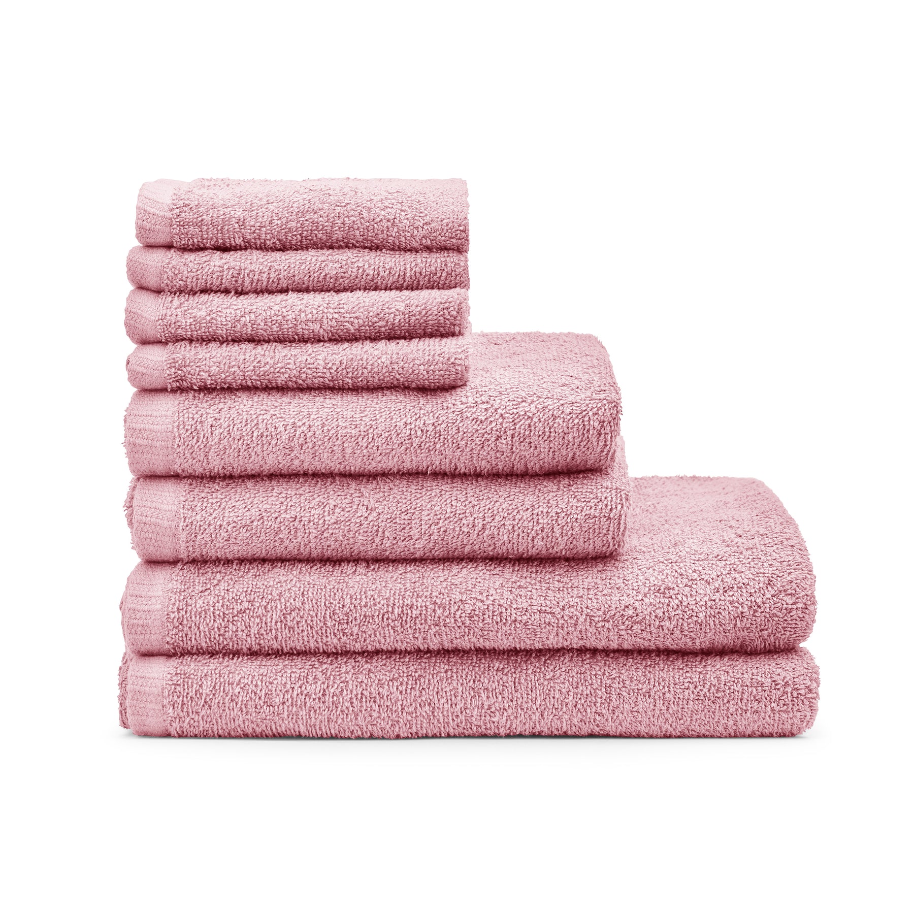 Catherine Lansfield Quick Dry Bale of Eight Towels Pink