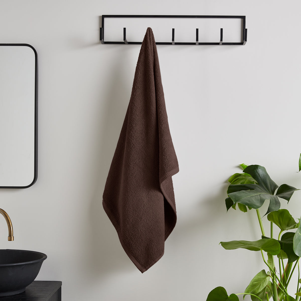 Catherine Lansfield Quick Dry Cotton Towel Chocolate