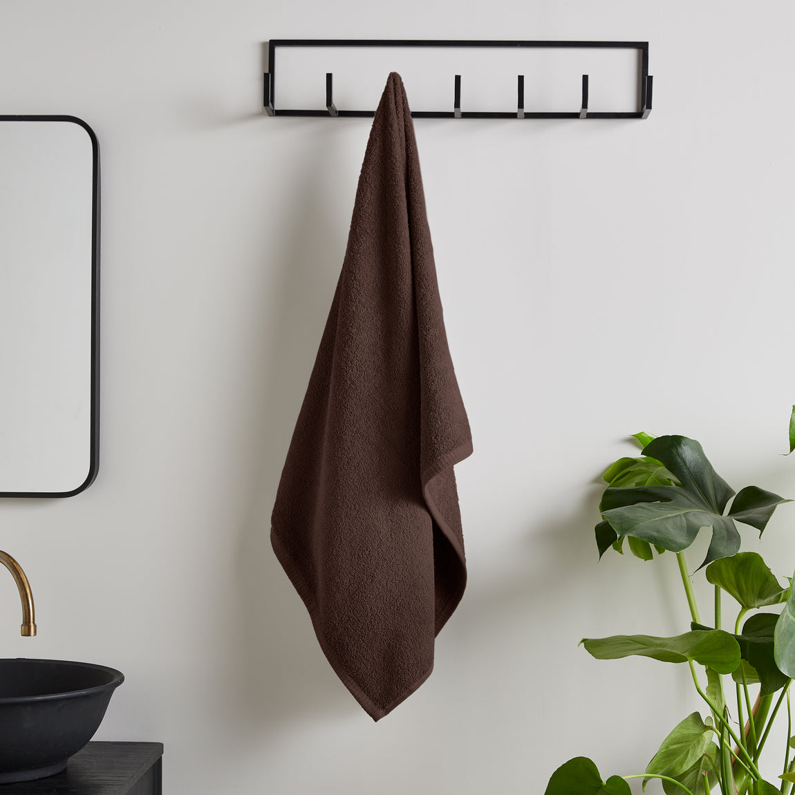 Catherine Lansfield Quick Dry Cotton Towel Chocolate