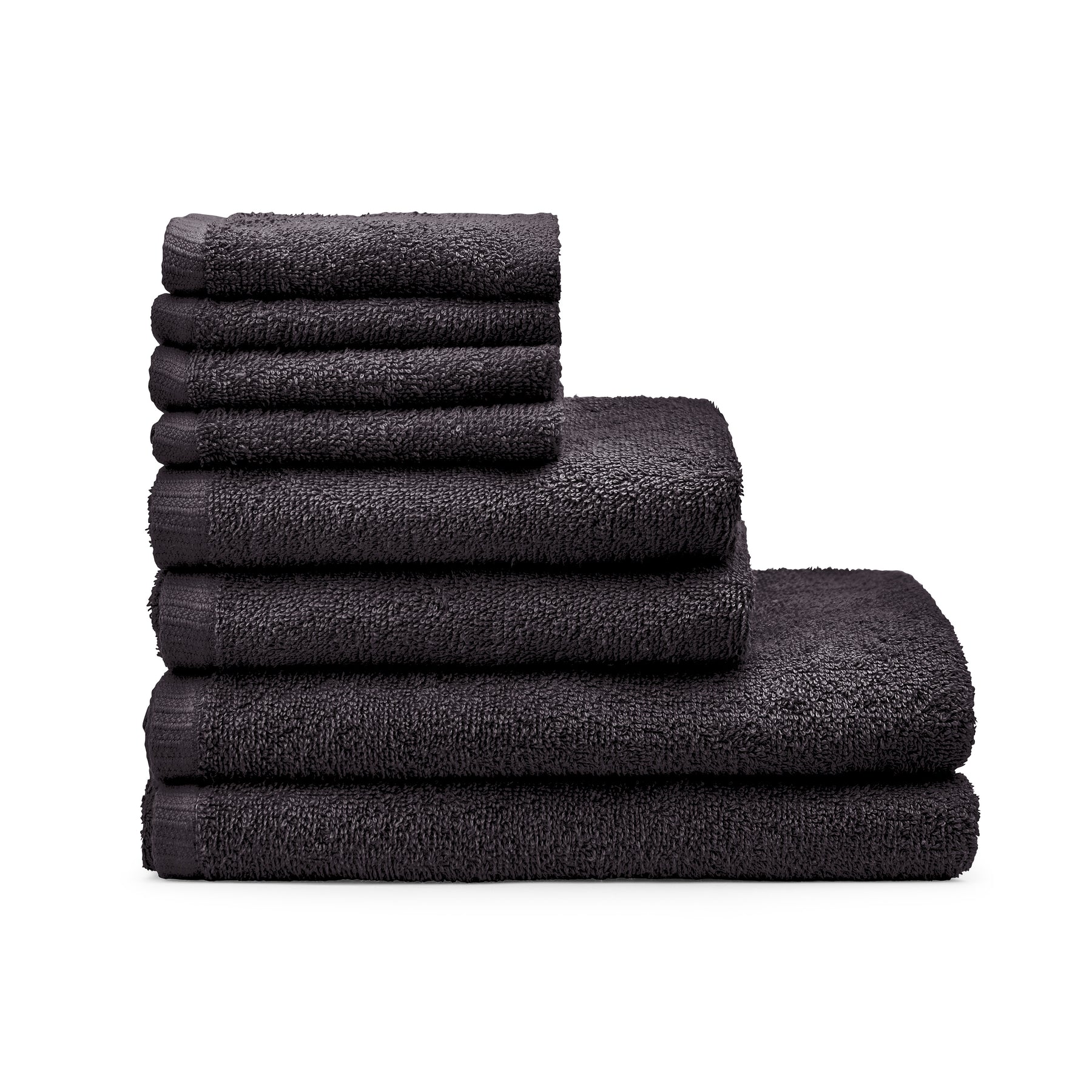 Catherine Lansfield Quick Dry Bale of Eight Towels Black