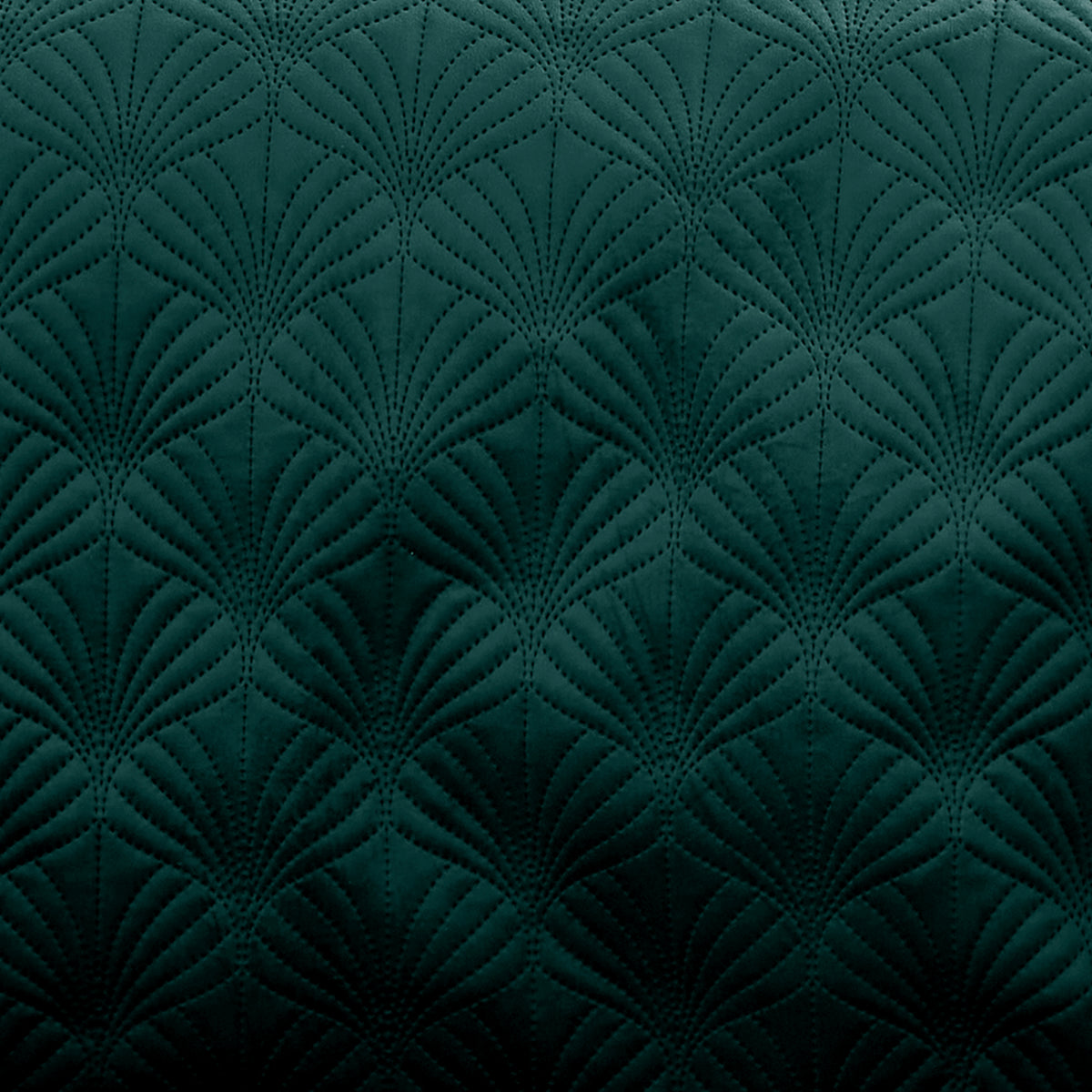 Catherine Lansfield Art Deco Pearl 220cm x 230cm Quilted Bedspread Teal