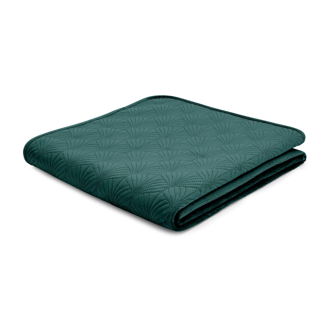 Catherine Lansfield Art Deco Pearl 220cm x 230cm Quilted Bedspread Teal