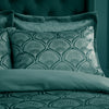 Catherine Lansfield Art Deco Pearl Duvet Cover Bedding Set Teal