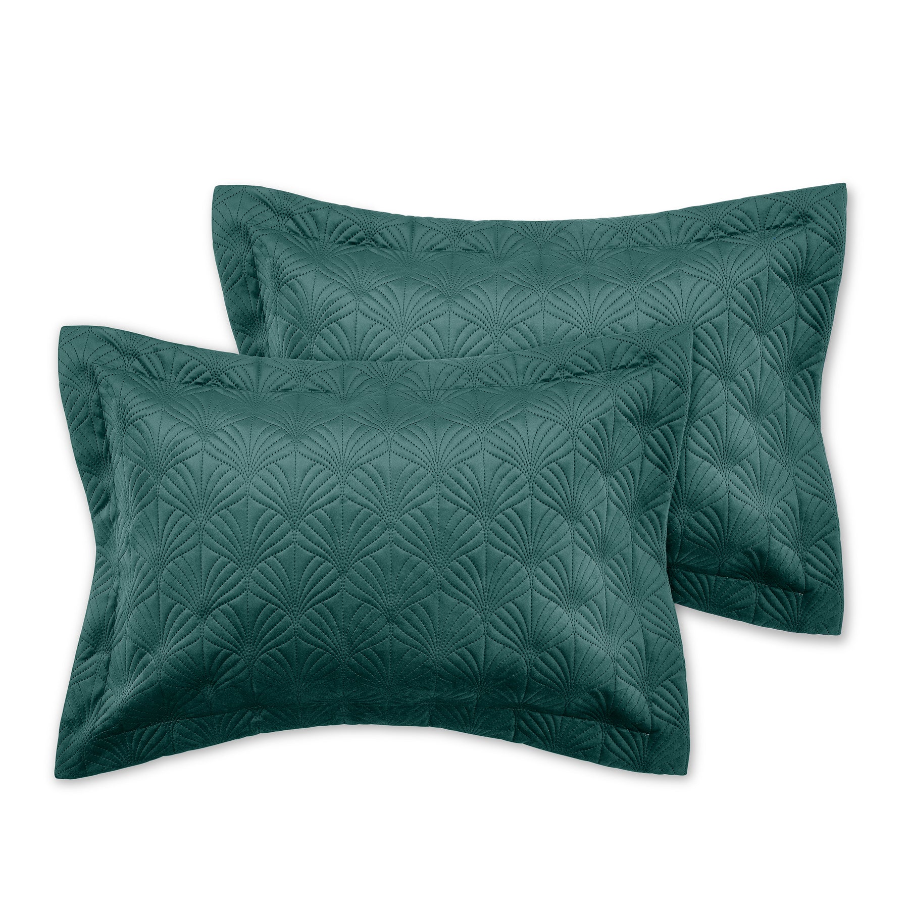 Catherine Lansfield Art Deco Pearl Pair Pillow Protectors Teal
