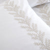 Bianca Embroidery Leaf Duvet Cover Bedding Set Natural