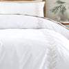 Bianca Embroidery Leaf Duvet Cover Bedding Set Natural