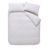 Bianca Waffle Cotton Circle Duvet Cover Bedding Set White