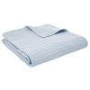 Bianca Quilted Lines 220cm x 230cm Bedspread Blue