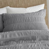 Catherine Lansfield Seersucker Duvet Cover Bedding Set Grey