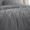 Catherine Lansfield Seersucker Duvet Cover Bedding Set Grey