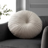 Catherine Lansfield Velvet Round Cushion Filled Cushion 40cm Natural