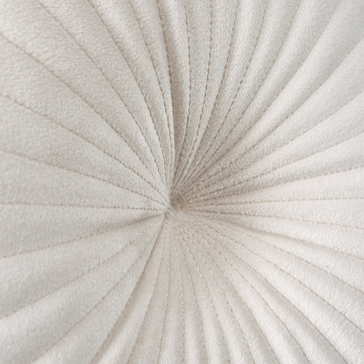 Catherine Lansfield Velvet Round Cushion Filled Cushion 40cm Natural