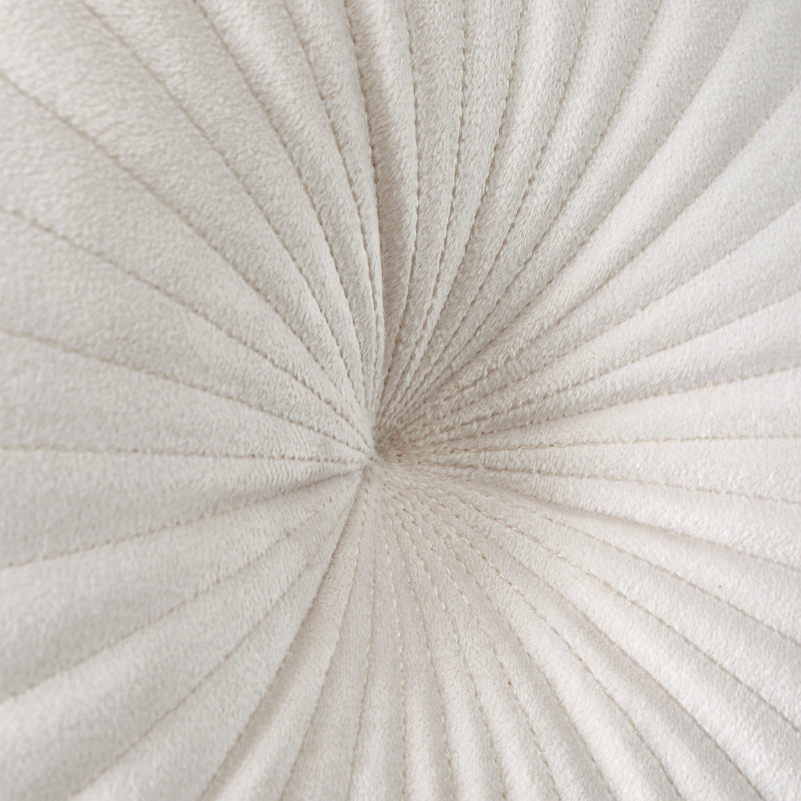 Catherine Lansfield Velvet Round Cushion Filled Cushion 40cm Natural