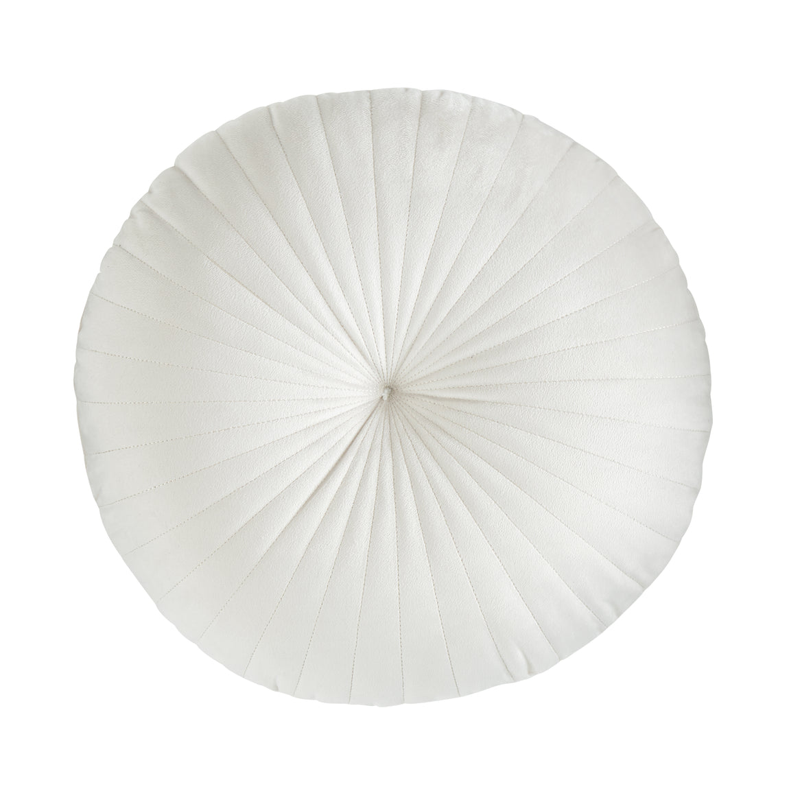 Catherine Lansfield Velvet Round Cushion Filled Cushion 40cm Natural