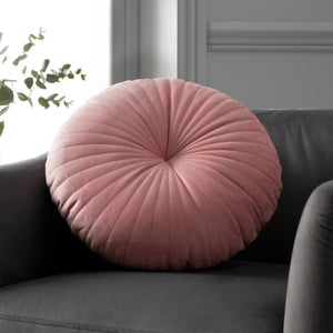 Velvet Round Cushion Pink NOW £10.50