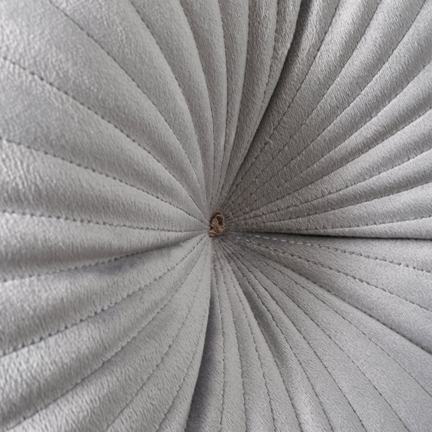 Catherine Lansfield Velvet Round Cushion Filled Cushion 40cm Grey