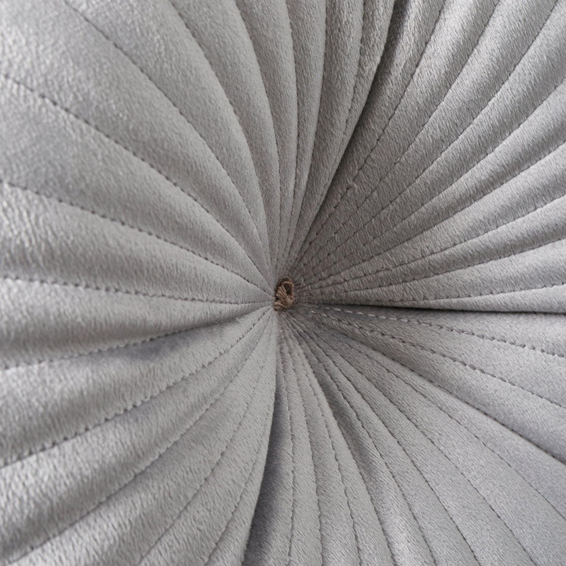 Catherine Lansfield Velvet Round Cushion Filled Cushion 40cm Grey