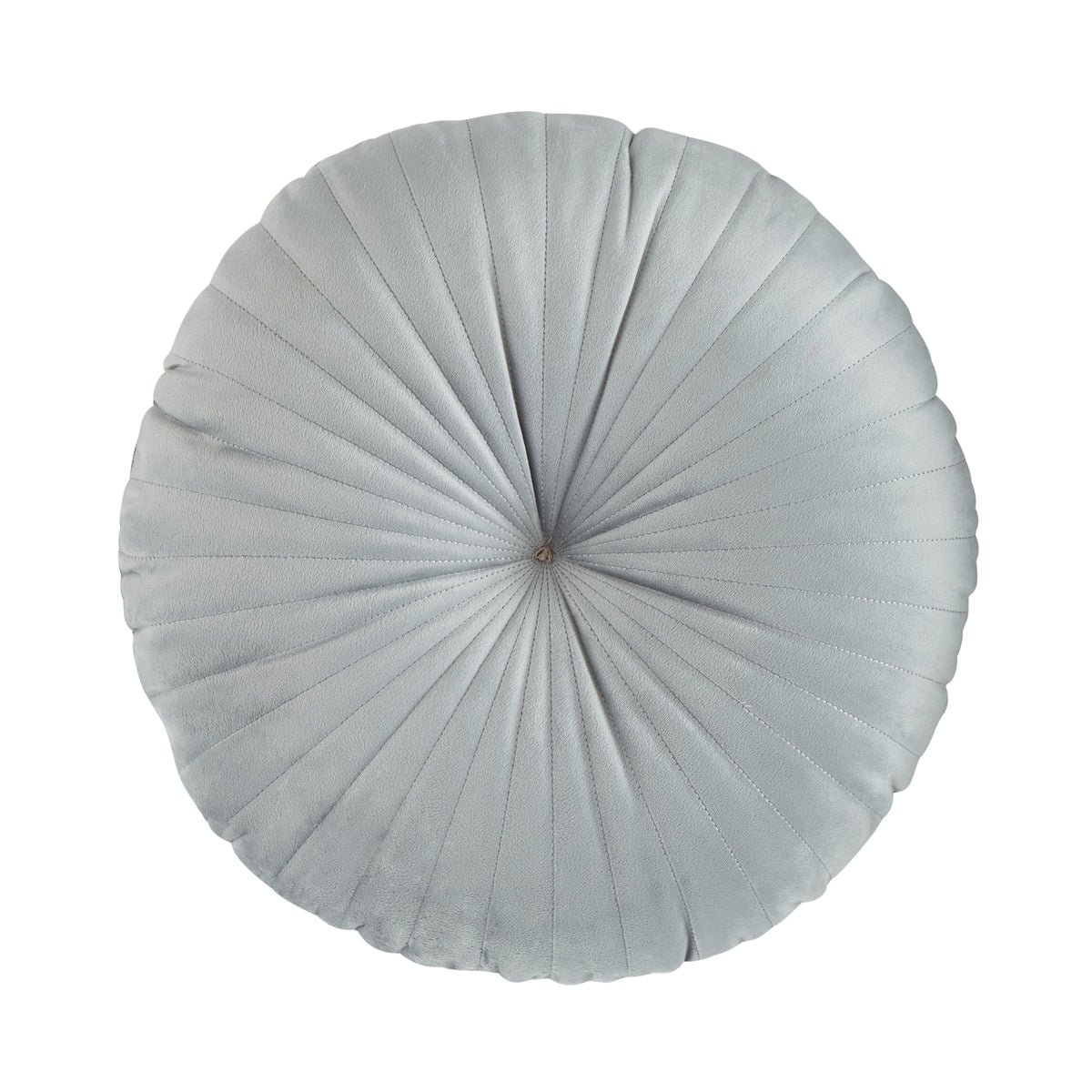 Catherine Lansfield Velvet Round Cushion Filled Cushion 40cm Grey