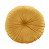 Catherine Lansfield Velvet Round Cushion Filled Cushion 40cm Mustard