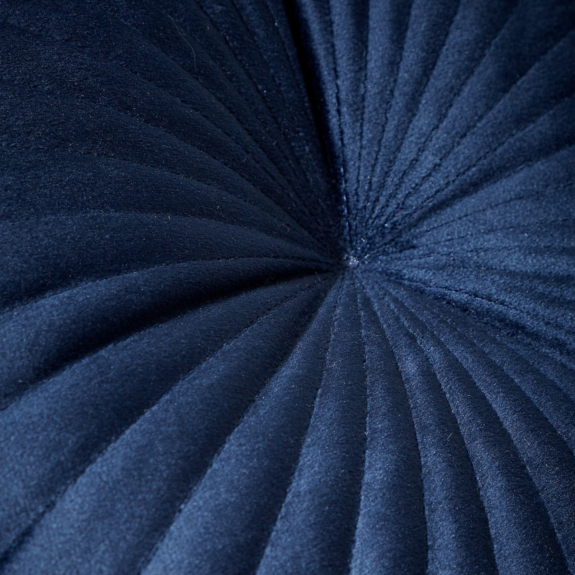 Catherine Lansfield Velvet Round Cushion Filled Cushion 40cm Navy