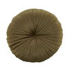 Catherine Lansfield Velvet Round Cushion Filled Cushion 40cm Olive