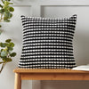Catherine Lansfield Stab Stitch Filled Cushion 43cm x 43cm Black
