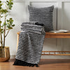 Catherine Lansfield Stab Stitch Filled Cushion 43cm x 43cm Black