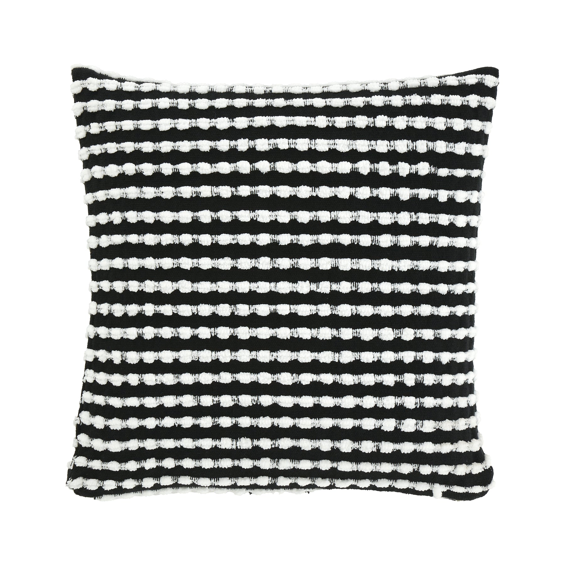 Catherine Lansfield Stab Stitch Filled Cushion 43cm x 43cm Black