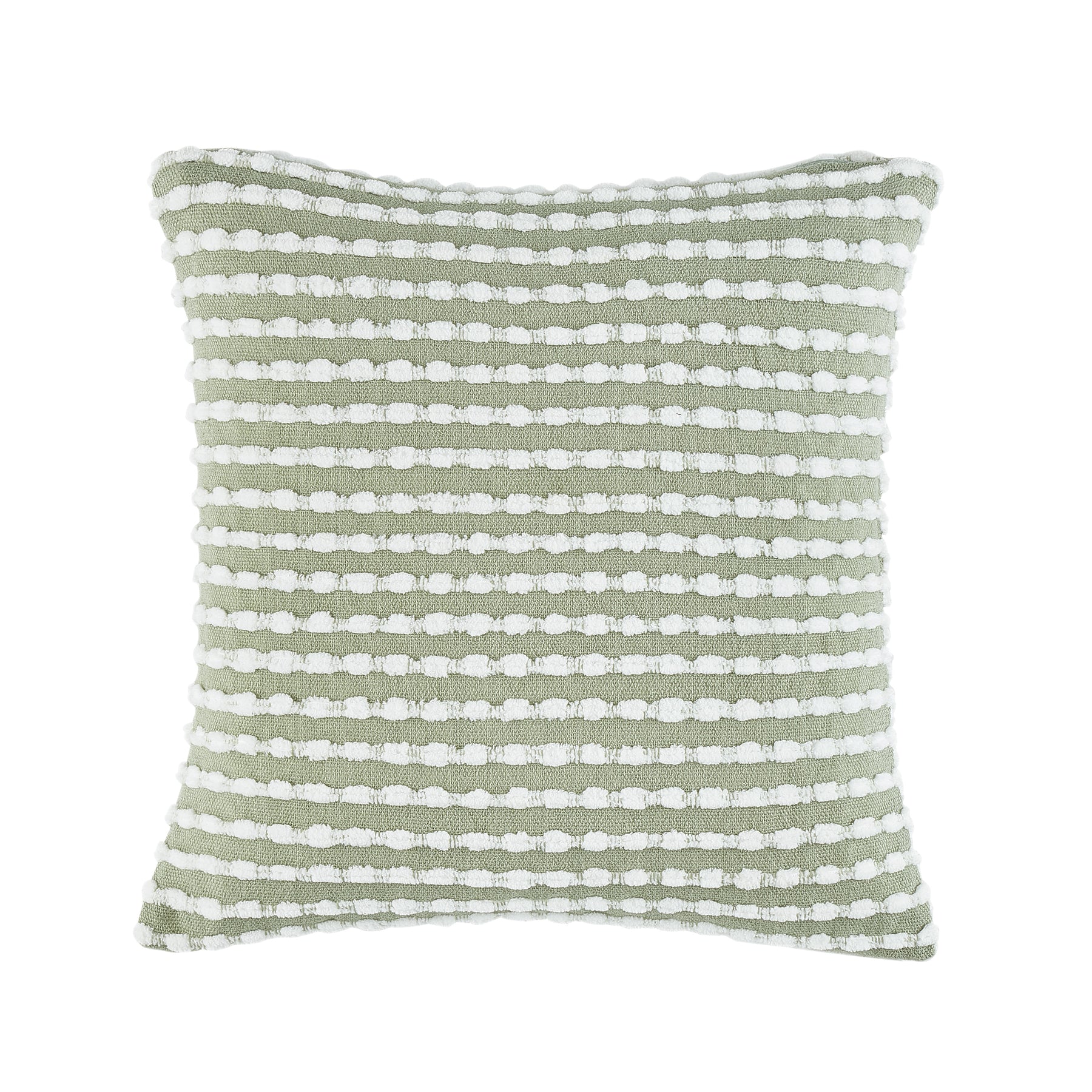 Catherine Lansfield Stab Stitch Filled Cushion 43cm x 43cm Green