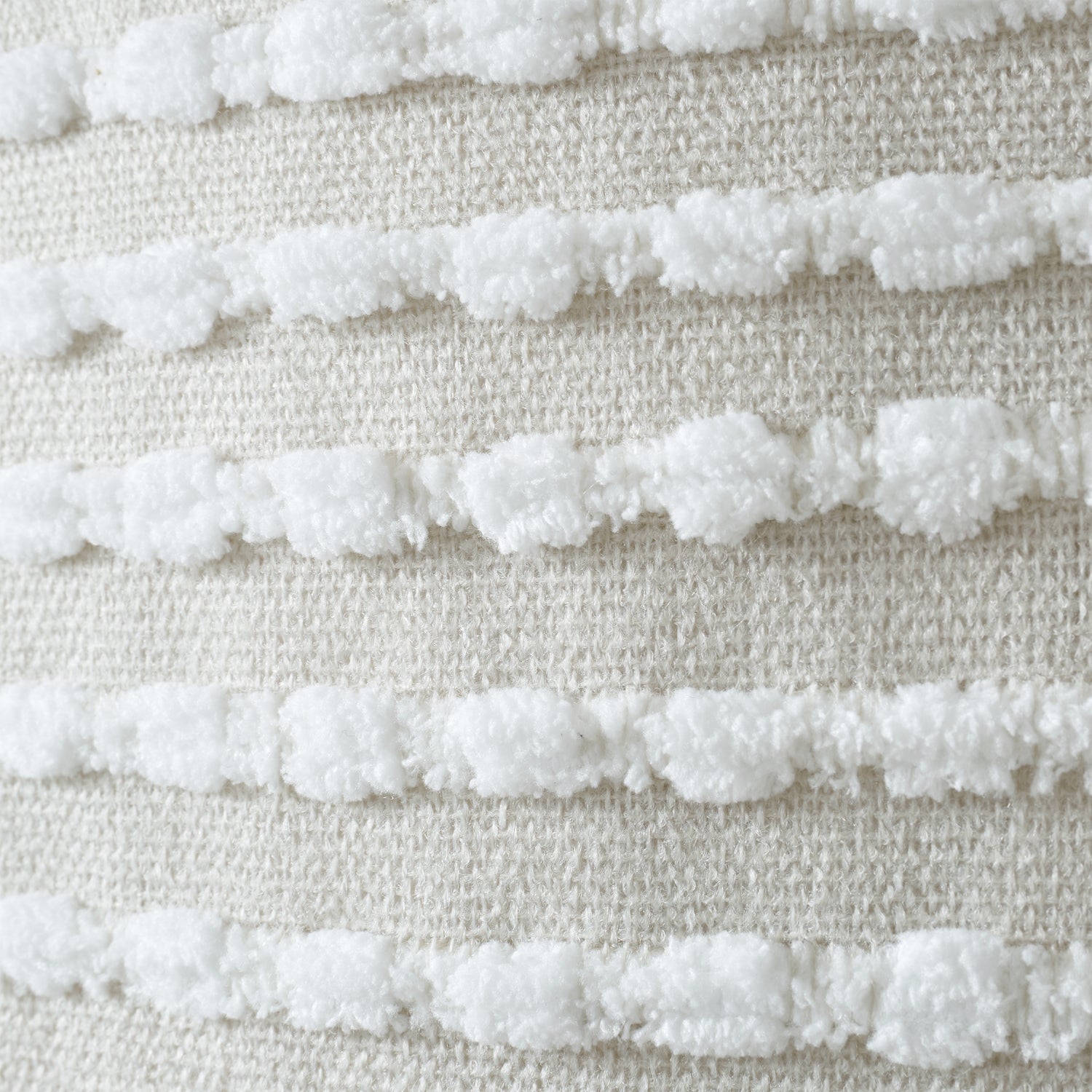 Catherine Lansfield Stab Stitch Filled Cushion 43cm x 43cm Neutral
