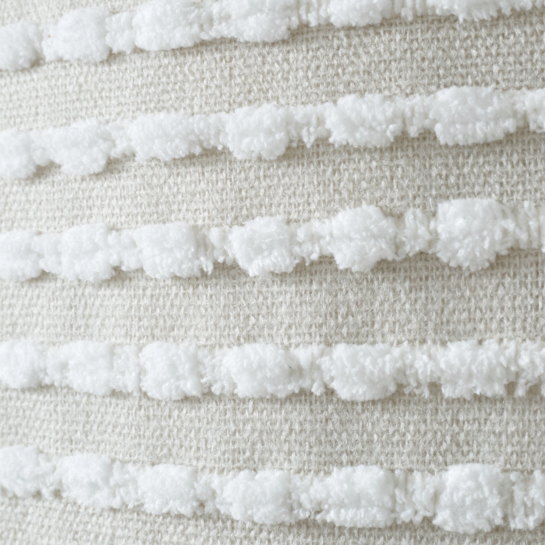 Catherine Lansfield Stab Stitch Filled Cushion 43cm x 43cm Neutral