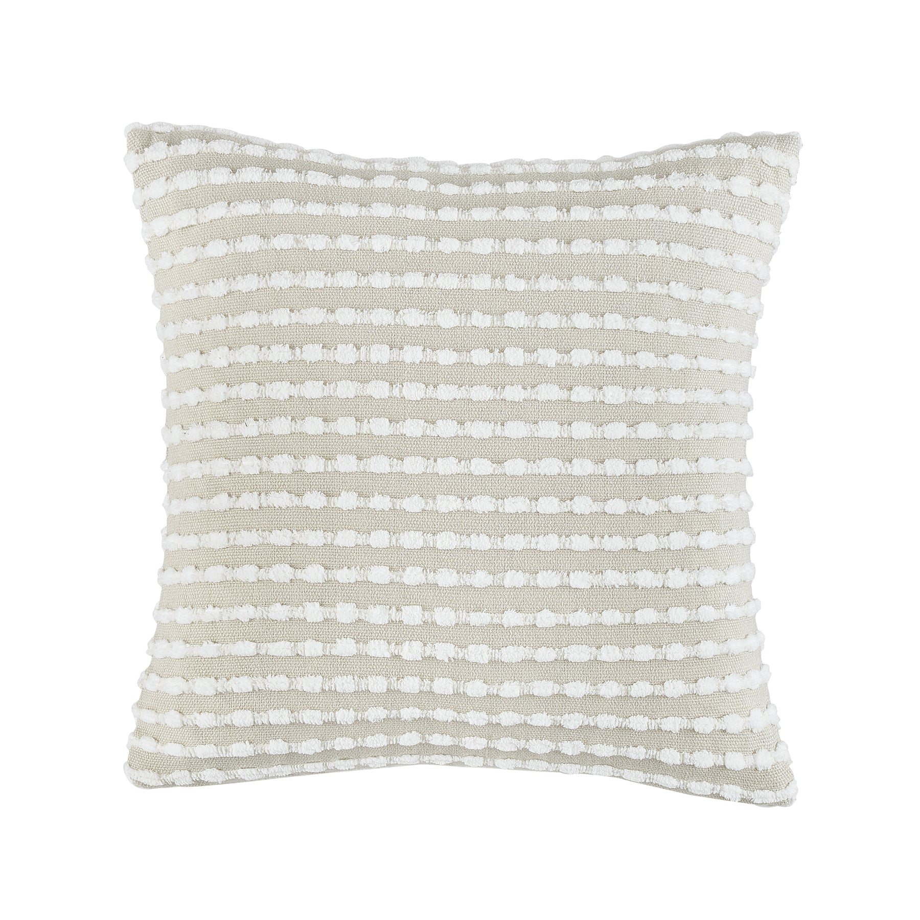 Catherine Lansfield Stab Stitch Filled Cushion 43cm x 43cm Neutral