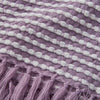 Catherine Lansfield Stab Stitch 125cm x 150cm Tassel Throw Purple