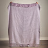 Catherine Lansfield Stab Stitch 125cm x 150cm Tassel Throw Purple