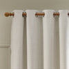 Catherine Lansfield Stab Stitch Ready Made Eyelet Curtains Natural