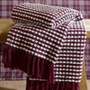 Catherine Lansfield Stab Stitch 125cm x 150cm Throw Plum