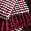 Catherine Lansfield Stab Stitch 125cm x 150cm Throw Plum