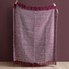 Catherine Lansfield Stab Stitch 125cm x 150cm Throw Plum