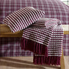 Catherine Lansfield Stab Stitch 125cm x 150cm Throw Plum